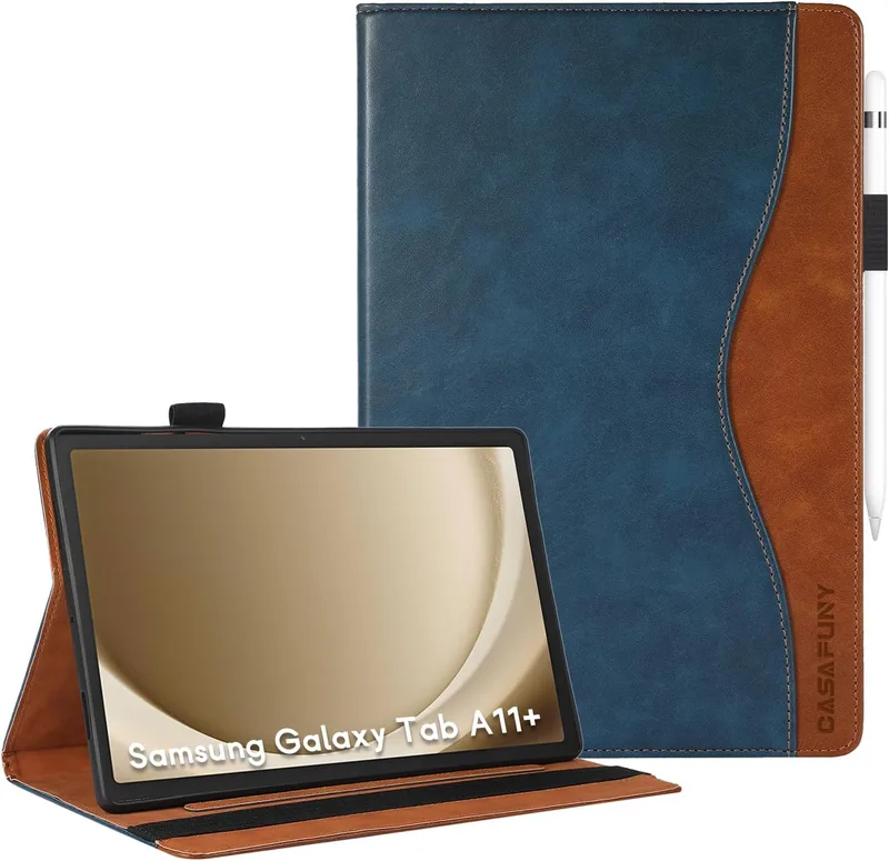 CASAFUNY folio-fodral för Samsung Galaxy Tab A11 Plus 11 tum, SM-X310/X315/X236, blått