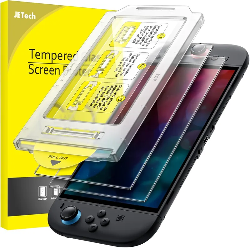 JETech Automatisk-Justering Skärmskydd för Nintendo Switch 2 2025