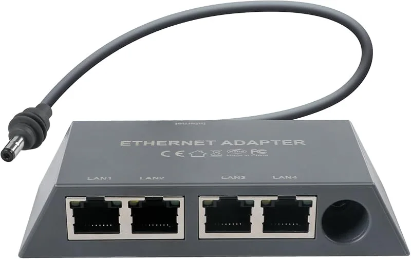Starlink Gen 3/Mini Ethernet-adapter med 4 portar för trådbundet externt nätverk, Starlink Ethernet-adapter 1 till 4 RJ4