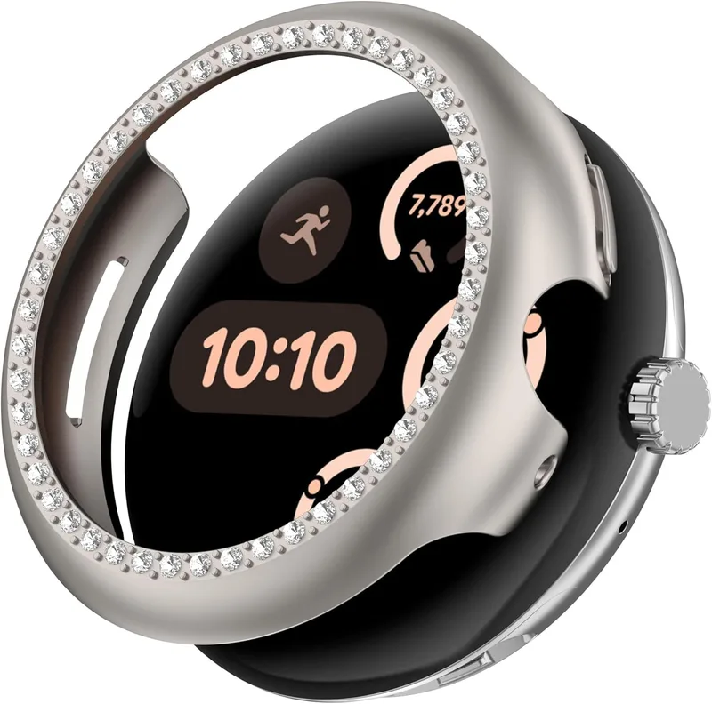 Bling-fodral kompatibelt med Google Pixel Watch 3 45 mm