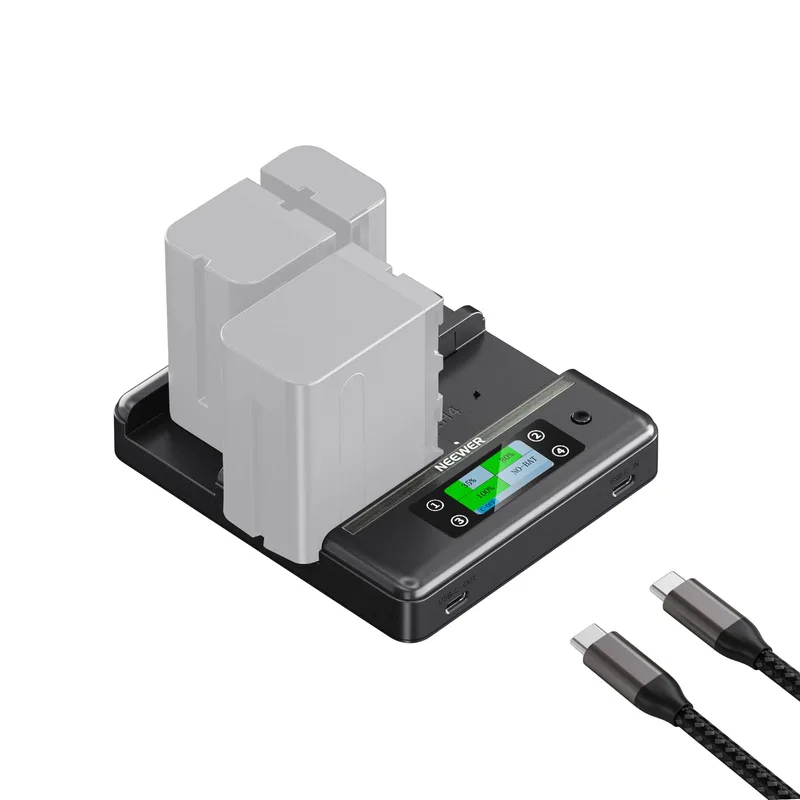 NEEWER NP-F970 4-kanals batteriladdare