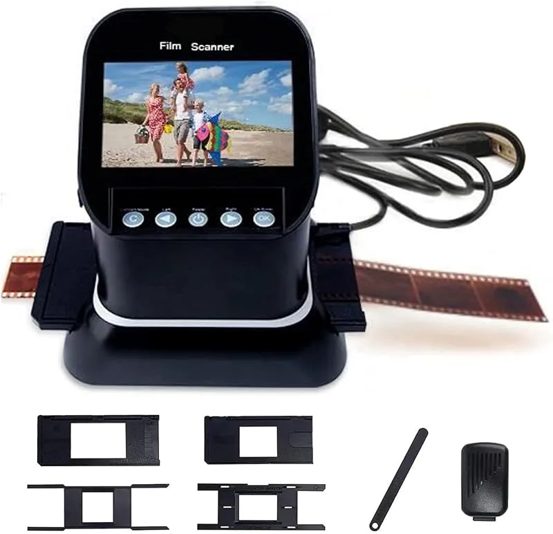Foto-, film- och fotoskanner med stor 4,3-tums LCD-skärm