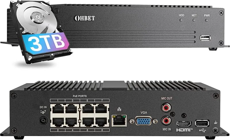 DahuaSecurity 16 Ch 8 PoE-port digital videoinspelare