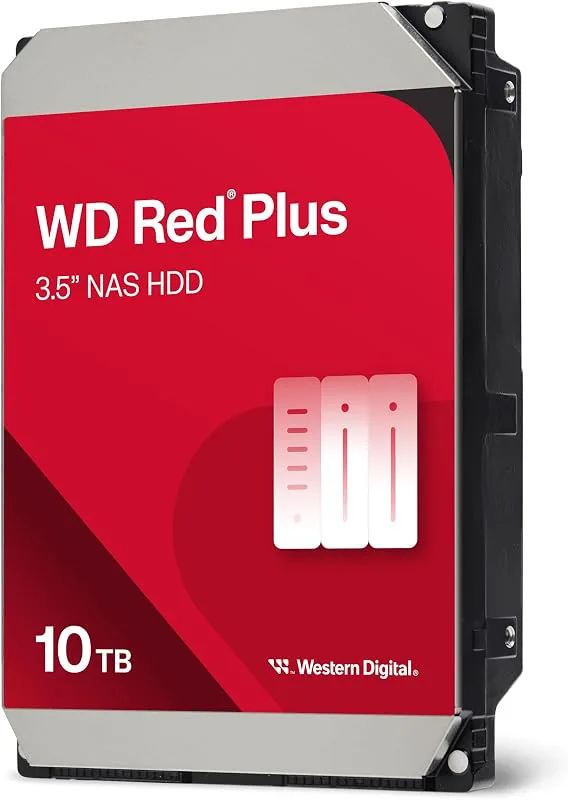 WD Red Plus 10TB Intern 3,5" NAS hårddisk
