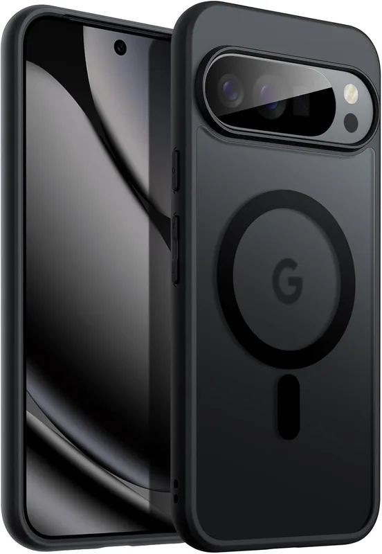 JETech Magnetisk Skal för Google Pixel 10/10 Pro 2025, Kompatibel med MagSafe och Pixelsnap-Laddare, Genomlysande Matt B