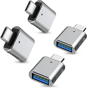 USB C till USB-adaptrar 4pack, USB C-hane till USB 3.0-hona OTG-adapter, typ C-konverterare för MacBook Pro, Mac Mini, iPhone16 15 iPad 10 11, Dell XPS, Samsung och fler typ C- eller Thunderbolt 4/3