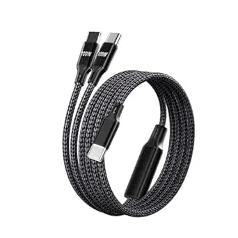 Hsupez USB C splitter laddningskabel