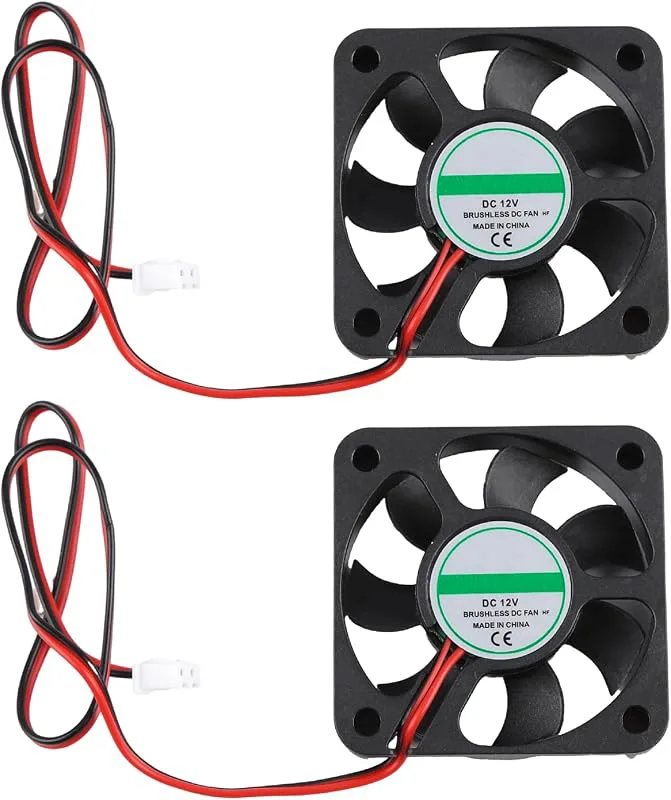 Set med 2 50 x 50 x 10 mm DC 12 V minifläktar