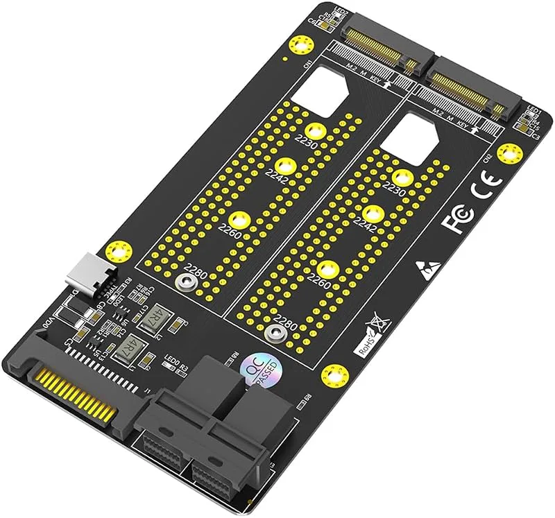 Version Dual M.2 NVME SSD Till Dual SFF-8643 Adapter
