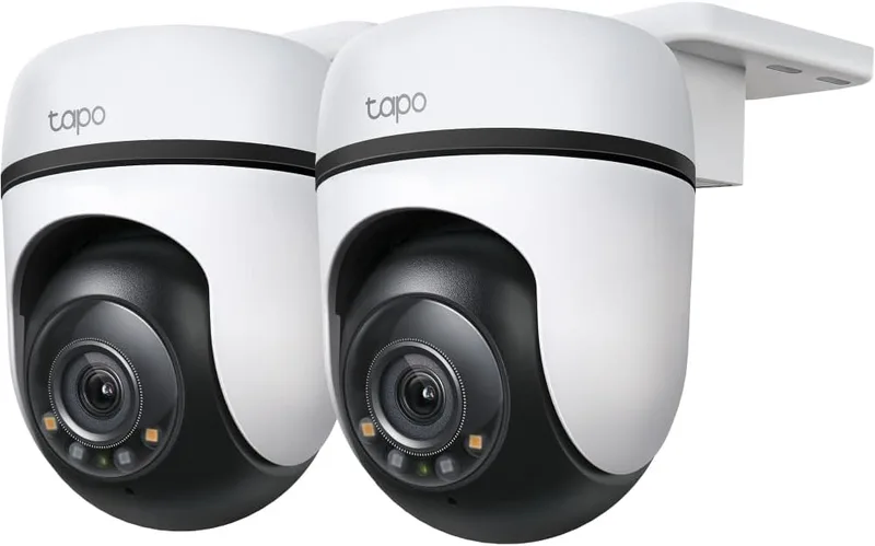 Tapo C510W 2-pack WiFi-kameror utomhus 3K, 5 MP IP65 med 360° rotation, AI, mörkerseende och integritetsläge