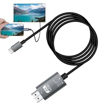 till HDTV-sladd-4K 60Hz Video Converter Cable, Plug and Play Type C till HDTV Adapter för skärmspegling