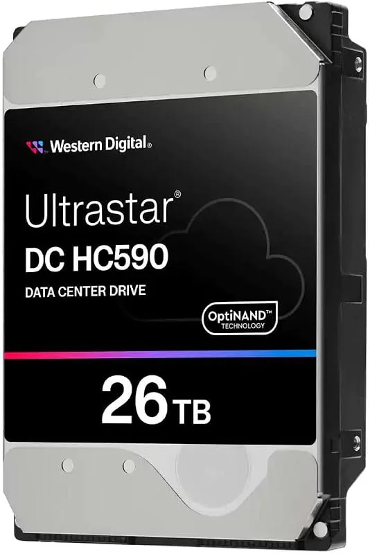 WD Ultrastar DC HC590 26 TB SATA 6 Gb/s 3,5 tum Enterprise-hårddisk — WUH722626ALE6L4 (0F65672) — Datacenter HDD med hög