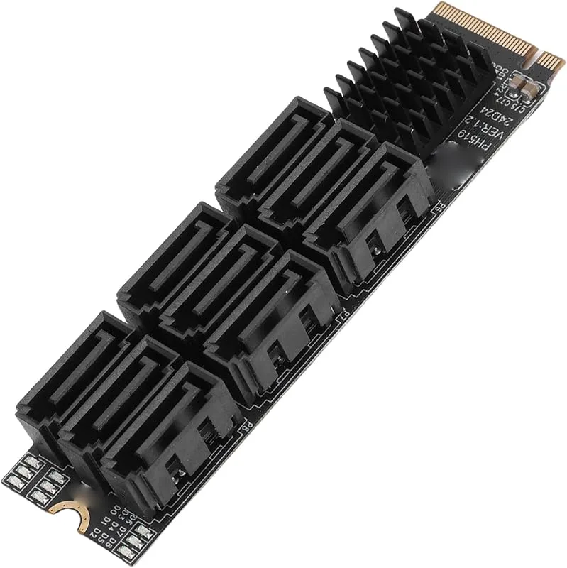 Bewinner Dual M.2 PCIe -Adapter för SATA eller PCIe NVME SSD