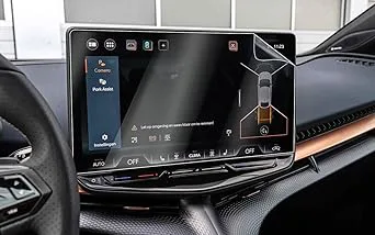 Kompatibel med 2025 2026 ny Cupra Tavascan navigering skyddsfolie 15 tum infotainment skärm nano plast skärmskydd 6H reptålig [2 stycken]