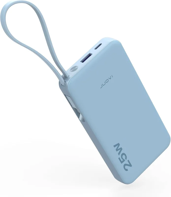 JUOVI 25W Portable Charger, 10000mah Power Bank Fast Charging