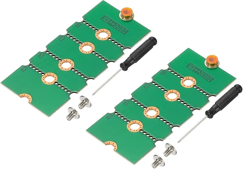 PATIKIL M2 NVME SSD utökad adapter kortöverföring 2230, 2 st M.2 förlängningsadapter byt till lång storlek med skruvmejslar för hemmakontor internetka