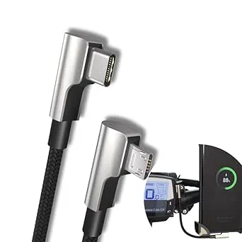 PAXO 15 cm Bosch Intuvia cykeldator USB-laddkabel, USB-C-smartphone-laddning, EBike tillbehör, cykeltillbehör ebike, MICRO USB – USB C, smartphone til