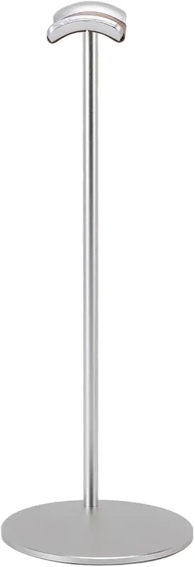 ASHATA Aluminiumlegeringsskrivbord Huvudsägarens Hörlurarstativ med Stödfält för Utställningscenterbutik Display (Silver)