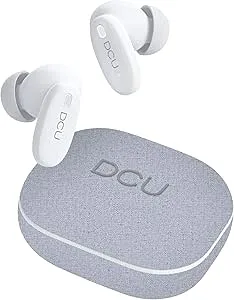 DCU TECNOLOGIC CityEcho, Bluetooth 6.0 hörlurar, brusreducering ANC+ENC, 20 timmars batteritid, grå