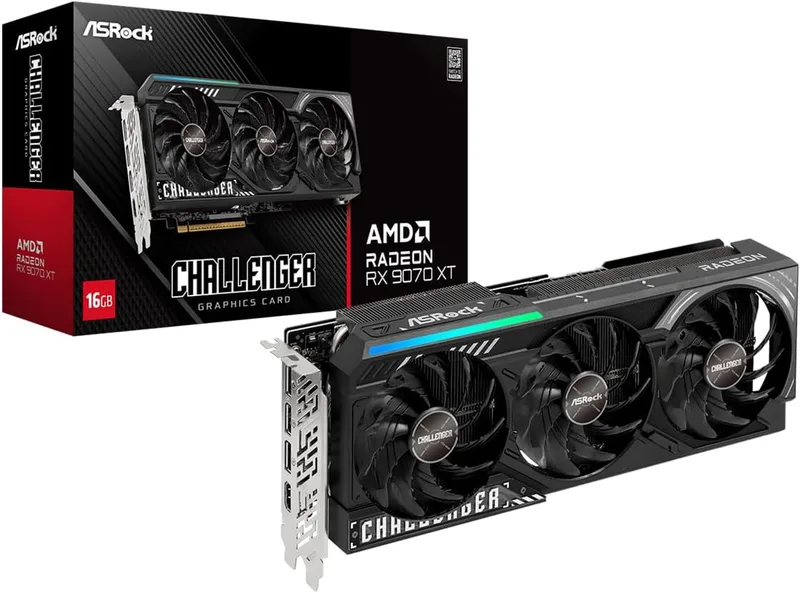Scheda Grafica ASRock 90-GA61ZZ-00UANF radeon rx 9070 xt 16 GB GDDR6