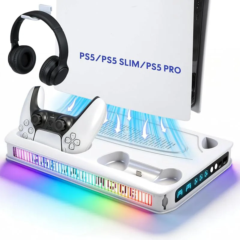 PS5/PS5 Slim/PS5 Pro stativfläkt sval