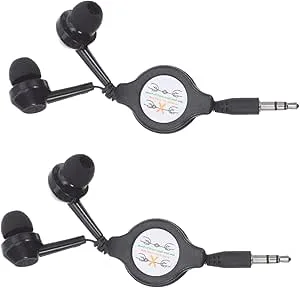 DIYEAH 2 St Svarta Uttagbara In-ear Hörlurar