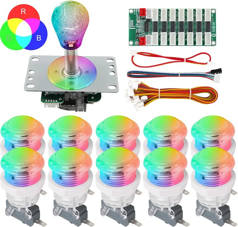SJ@JX Arcade RGB LED Button Encoder
