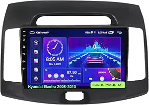 Android 15 9 Tums Pekskärmsradio För Hyundai Elantra 2008-2010,Videospelare,GPS-navigering,Stöd För Skärmspegling,Bluetooth-rattstyrning,8-core 4G+Wif