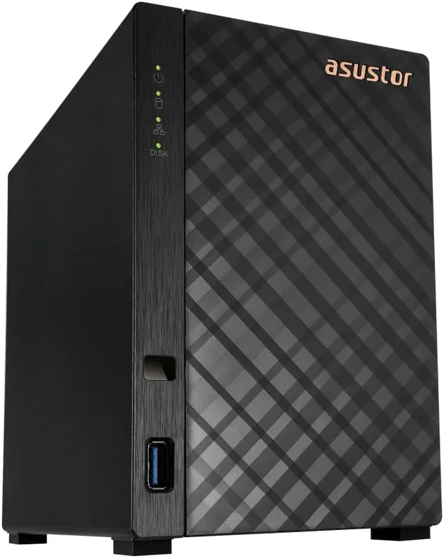 Asustor Drivestor 2 Gen 2 AS1202T, 2 Bay NAS Nätverksansluten lagring, Quad-Core 1.7GHz CPU, 2.5GbE Port, 1GB DDR4, 3 x
