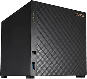 Asustor Drivestor 4 Gen 2 AS1204T, 4 Bay NAS Nätverkslagringshölje, Quad-Core 1,7 GHz CPU, 2,5 GbE Port, 1 GB DDR4, 3 x USB 3.0 (disklös)