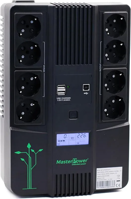 U-Power UPS 850VA UPS oavbruten strömförsörjning