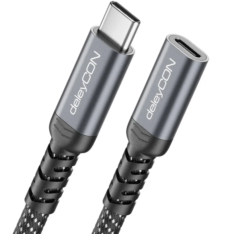 deleyCON 1,5m 100 W 20 Gbps USB-C-Förlängningskabel