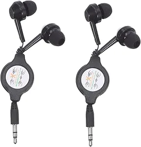Toddmomy 2 St In-ear Retractable Wired Earbuds