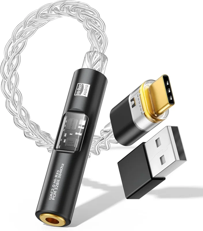 MoKo USB C to 3.5mm Audio Adapter
