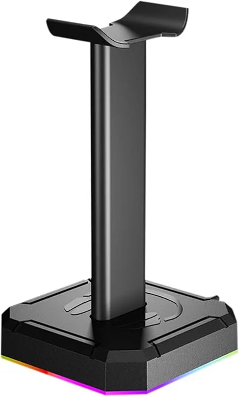Headsethållare Hållare for hörlursställ, Stöd for Gamer Headset, Aluminiumlegering Bluetooth-hörlurshängare, PC-spelhållare(Svart)