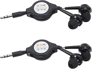 Lurrose 2 St Svarta In-ear Hörlurar med