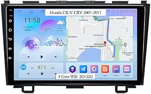 Android 15 9 Tums Pekskärmsradio För Honda CR-V CRV 2007-2011,Videospelare,GPS-navigering,Stöd För Skärmspegling,Bluetooth-rattstyrning,4-core Wifi 2G+32G