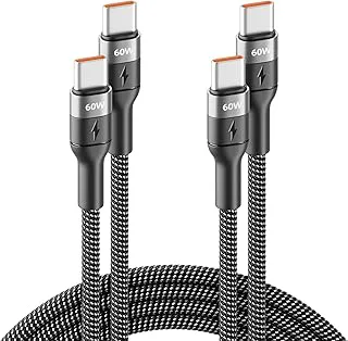 deleyCON 2x 2m USB-C Laddkabel för iPhone 17 16 15 Pro Max Air Galaxy