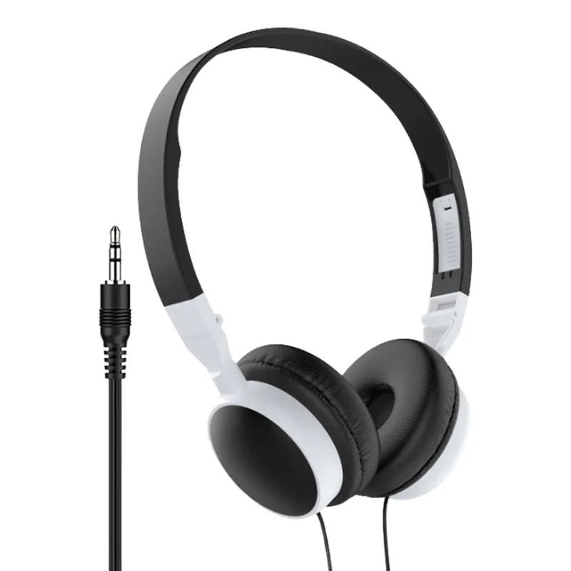 Trådbundet datorheadset med över-örat-design, svart