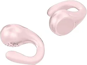 Haofy Hifi Sound Earlip Trådlösa Hörlurar Långt Standby -tid för Sportkörning, Plastmaterial (Rosa)
