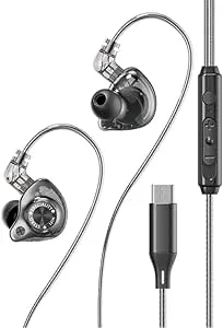 Fauhapyway Bullerisolerande USB C-öronsnäckor med HiFi-ljud