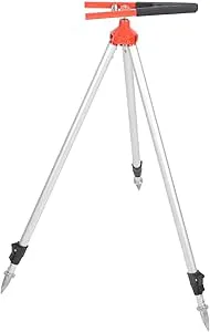 Fockety Prismastativ i Aluminium, Infälllbar 75-120 Cm HÖjdJusterbar Prismastolpe, Centreringsstegsklämma Totalstationsstativ Mätingsverktyg Fergarbetsplatsererererer