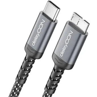 deleyCON 3,0m USB 3.0 Micro-B-Kabel 5 Gbit/s
