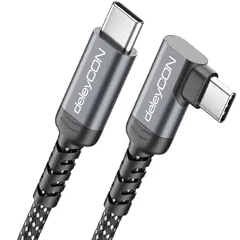deleyCON 1m USB-C-Kabel Vinkel 90°