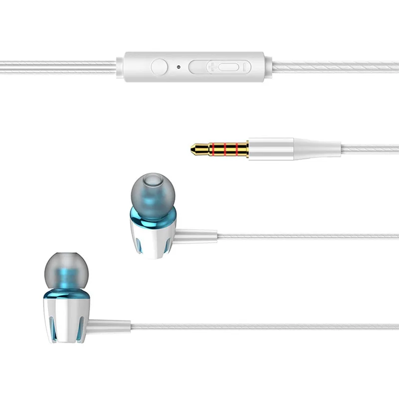 Trådbundna in-ear-hörlurar, blå