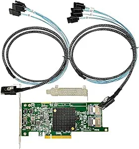 SAS HBA-kort kompatibelt med LSI 9207-8i IT Mode PCIe SATA