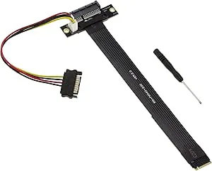 KALEA-INFORMATIQUE Riser Gen 4.0-adapter för M2 M Key till PCIe x4-hona