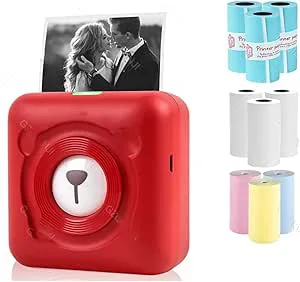 BDSHGRDH fotoprinter， Mini fickskrivare Bluetooth fotoskrivare