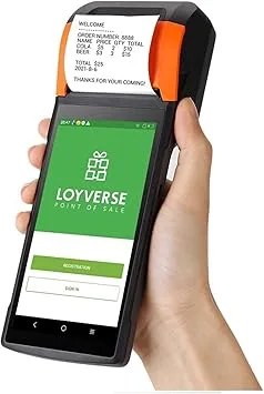 fotoprinter， Mini-etikettskrivare 4G V2 Pro Mobilt handhållet kassasystem med skrivare Trådlös Wifi PDA Distributionsetikettkvittoskrivare(V2 Pro With