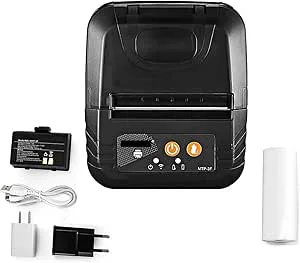 BDSHGRDH fotoprinter， 80 mm skrivare trådlös bärbar